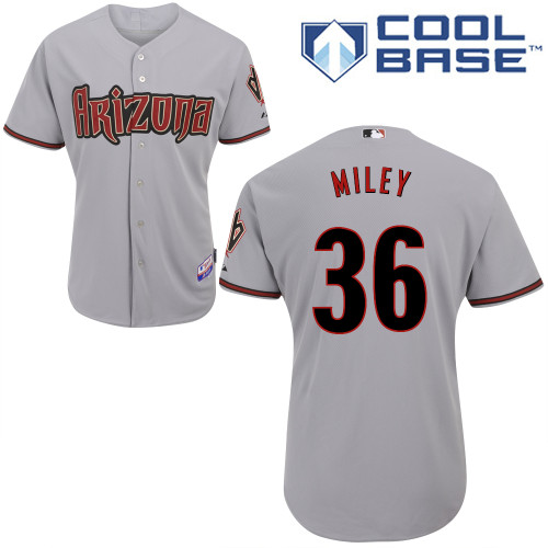 Wade Miley #36 Youth Baseball Jersey-Arizona Diamondbacks Authentic Road Gray Cool Base MLB Jersey